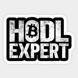 Funny Hodl Expert Bitcoin Crypto Currency BTC Gift Sticker